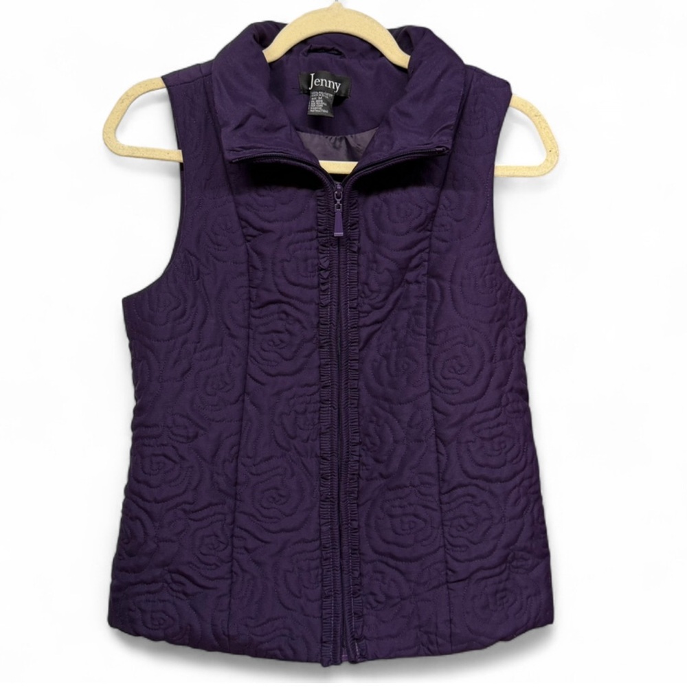Jenny Purple Rose Quilted Vest - Size Medium - Picture 2 of 7